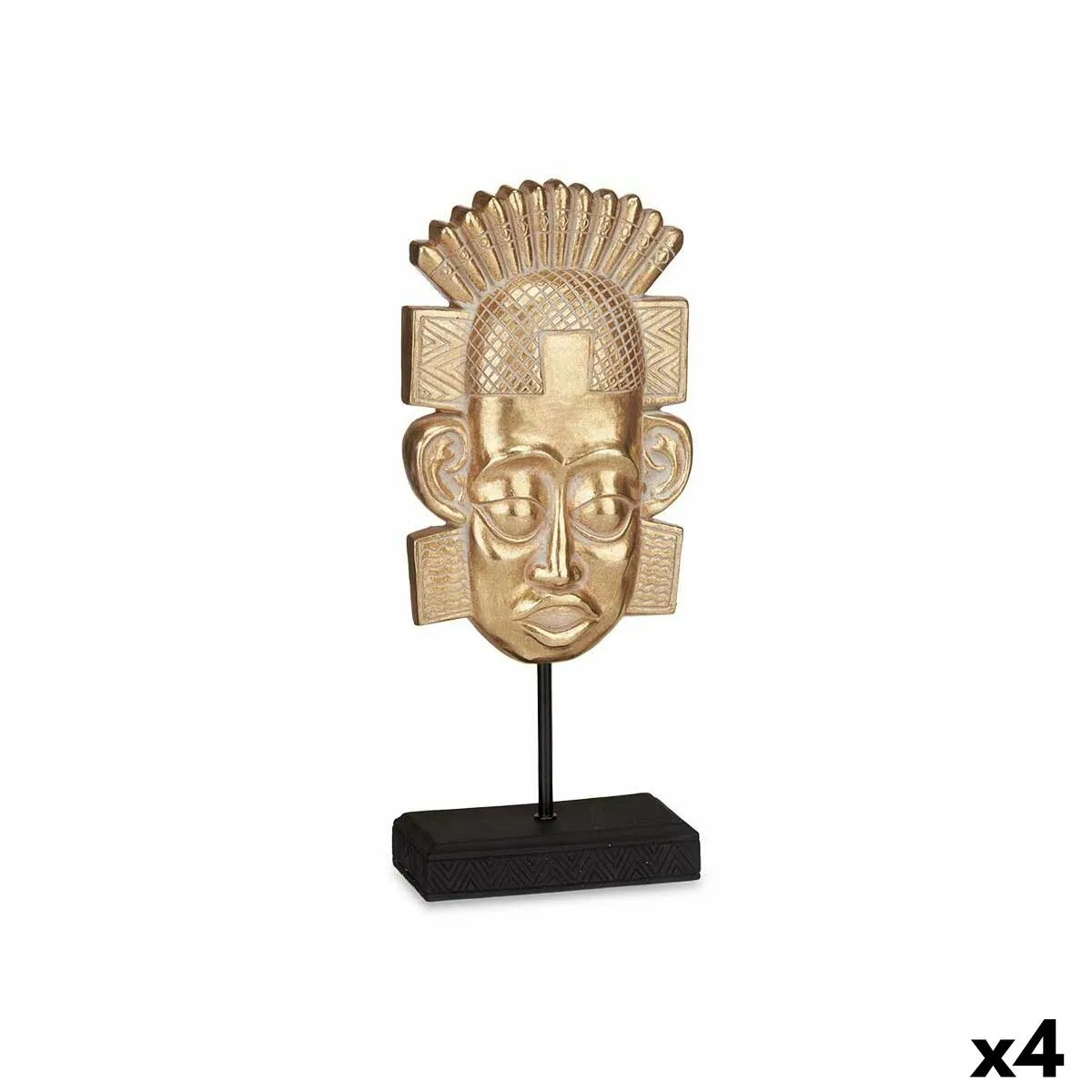 Statua Decorativa Indiano Dorato 17,5 x 36 x 10,5 cm (4 Unità)