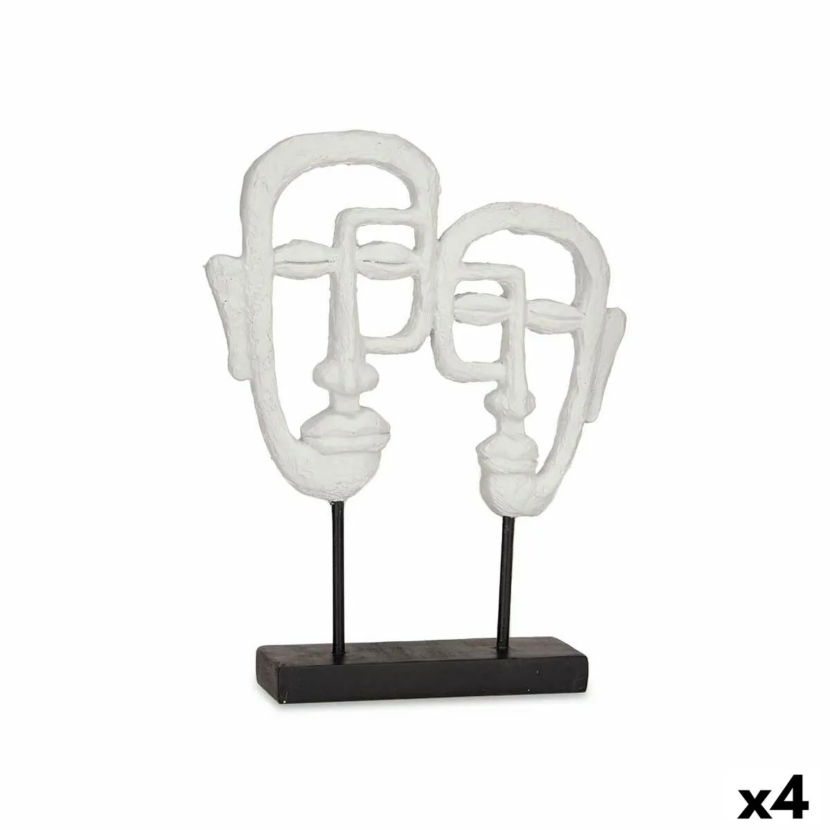 Statua Decorativa Viso Bianco 27 x 32,5 x 10,5 cm (4 Unità)