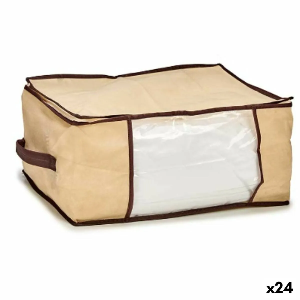 Borsa Portaoggetti Crema Poliestere polipropilene 27 L 45 x 30 x 20 cm (24 Unità)