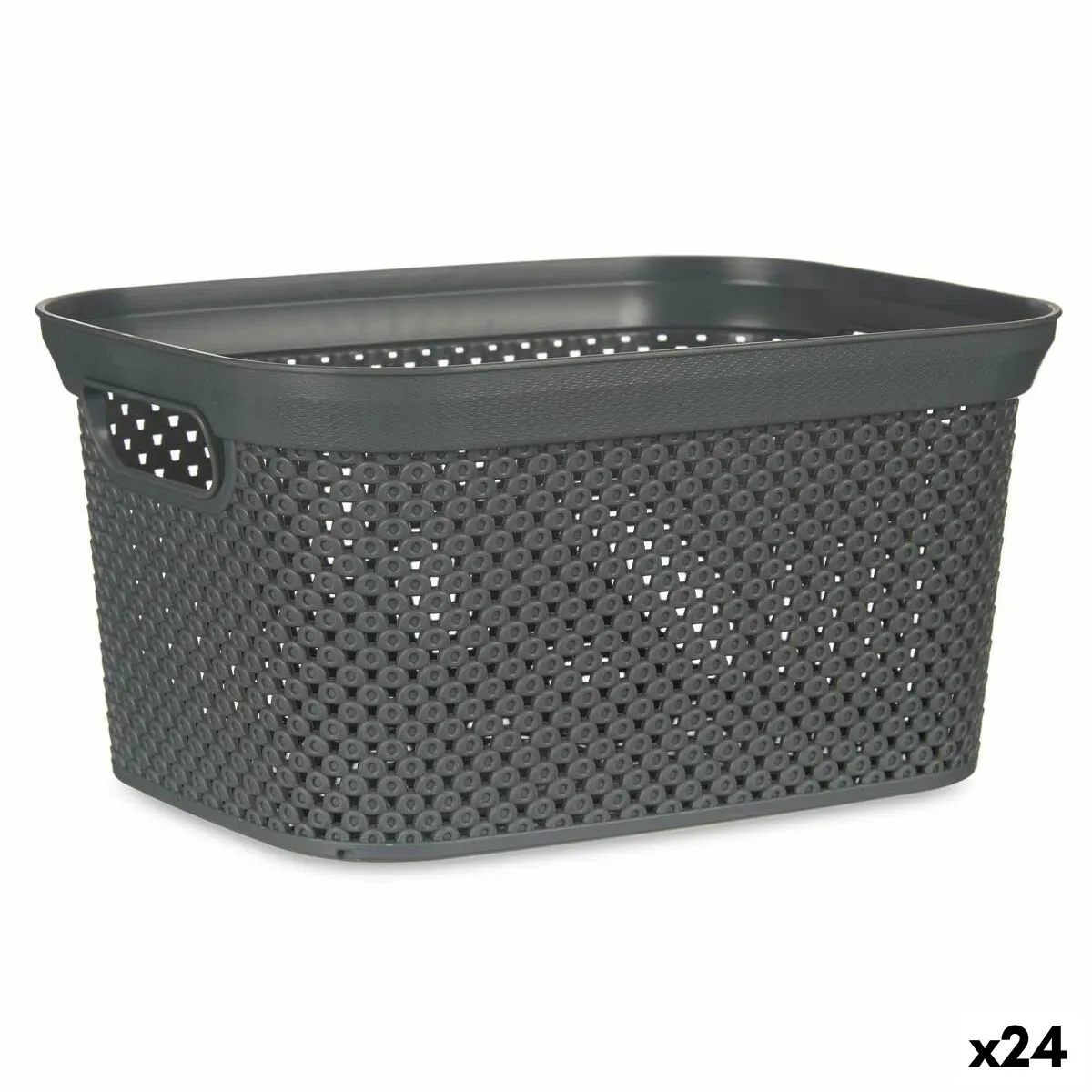 Cesto per i Panni Antracite Plastica 5 L 20 x 14 x 27 cm (24 Unità)