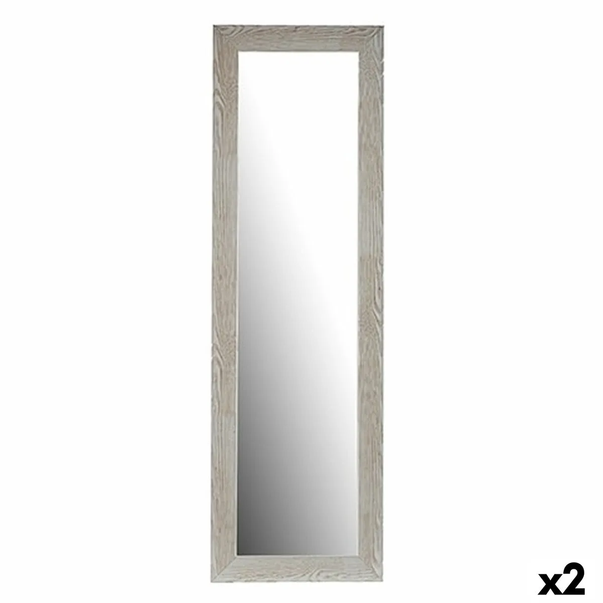 Specchio da parete Bianco Legno Vetro 45,5 x 135,5 x 2 cm (2 Unità)