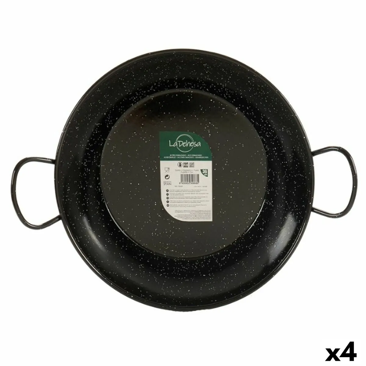 Paellera Ø 36 cm Acciaio Smaltato (4 Unità)