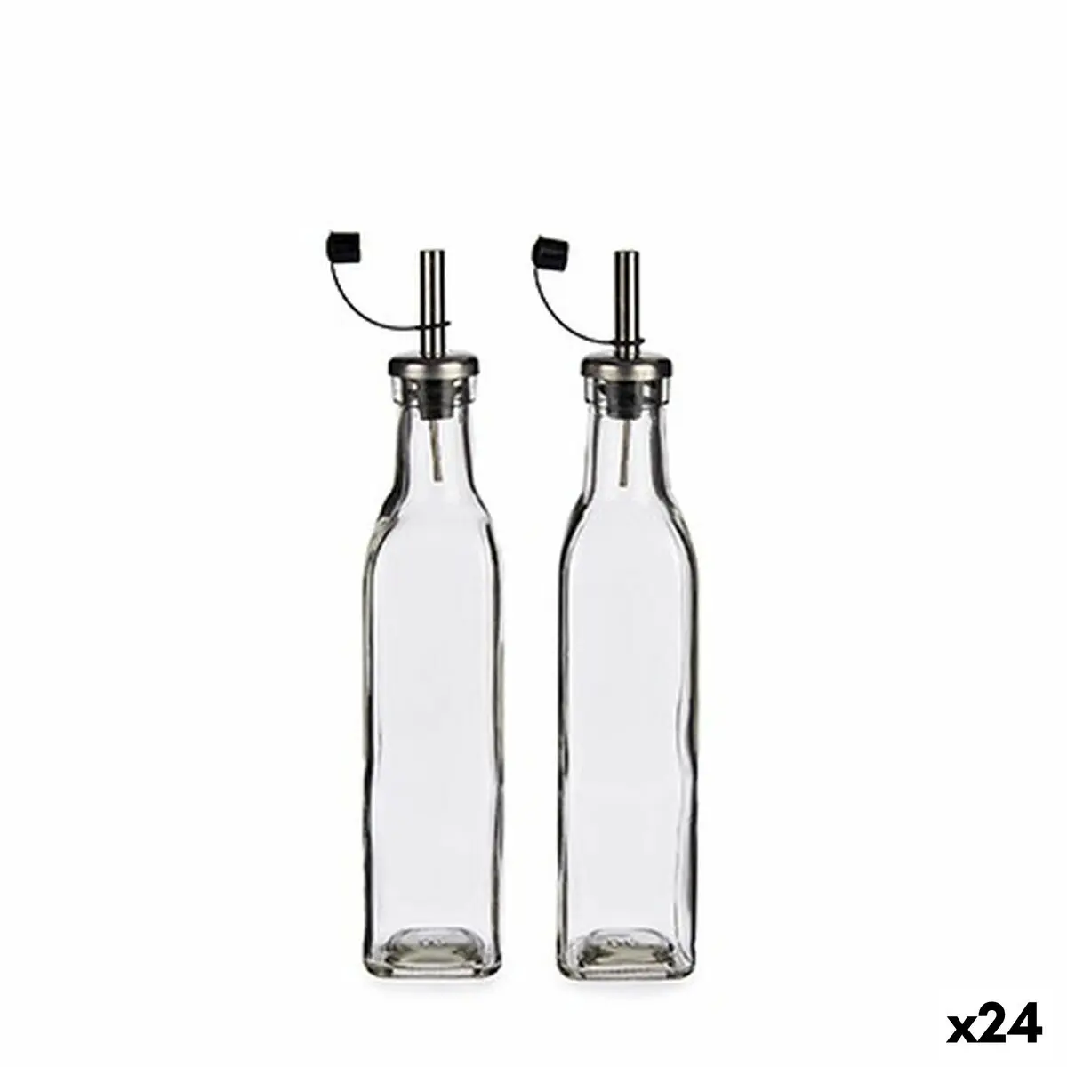 Set olio e aceto Trasparente Cristallo 300 ml (24 Unità)