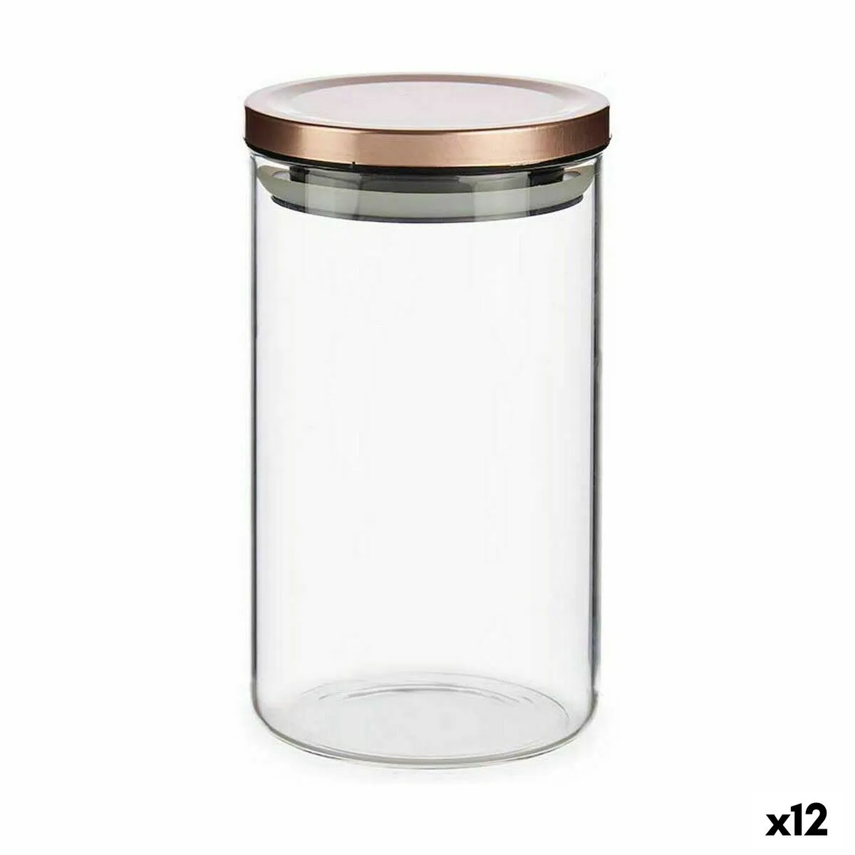 Vaso Chiusura ermetica Rame Metallo 1 L 10,2 x 18 x 10,2 cm (12 Unità)