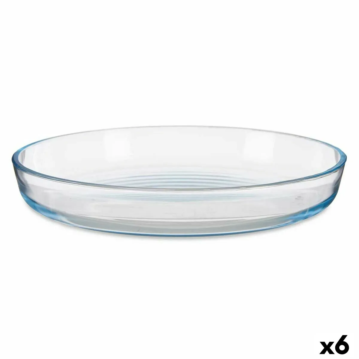 Vassoio da Forno Trasparente Vetro Borosilicato 31,5 x 5 x 31,5 cm (6 Unità)