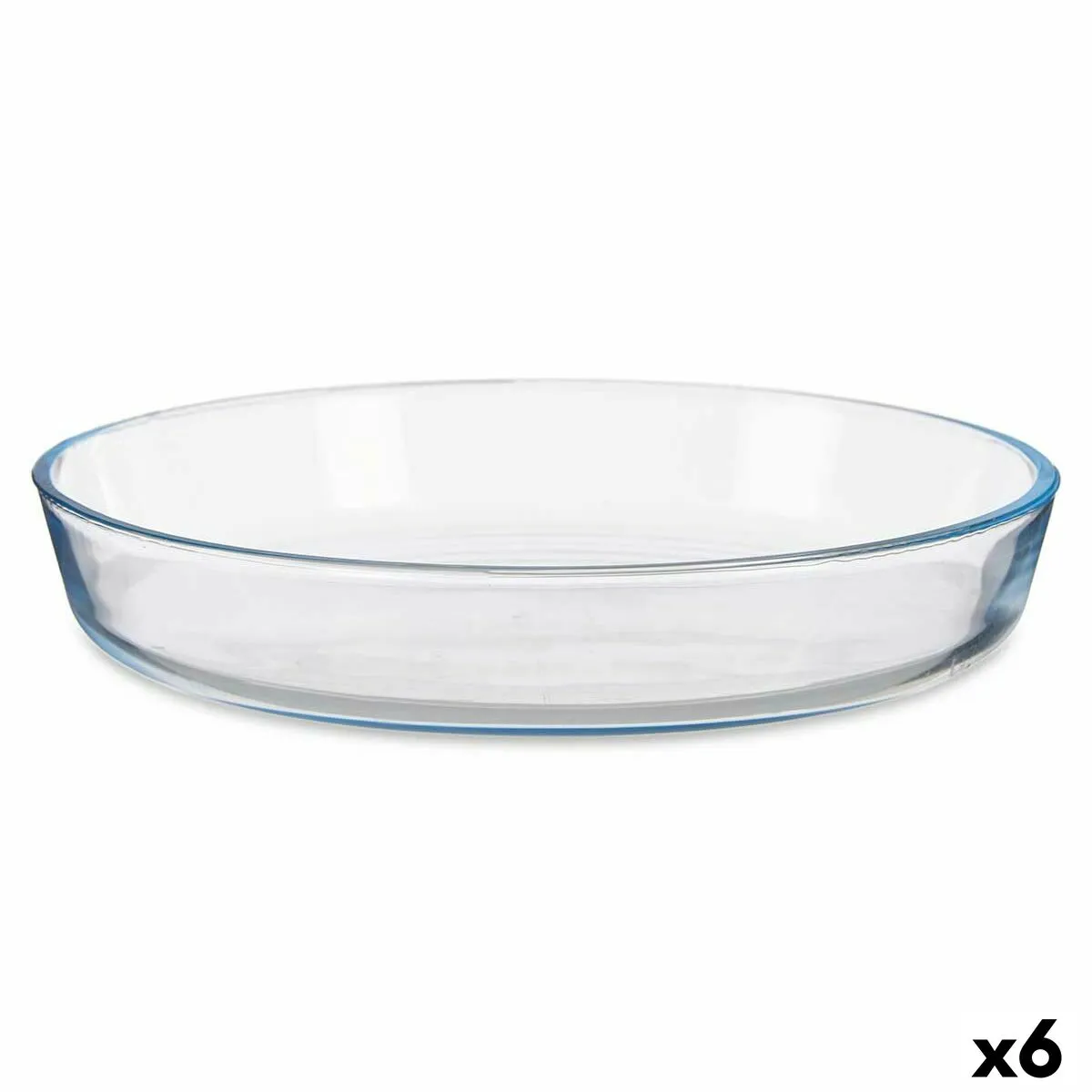 Vassoio da Forno Trasparente Vetro Borosilicato 25,5 x 4,5 x 25,5 cm (6 Unità)