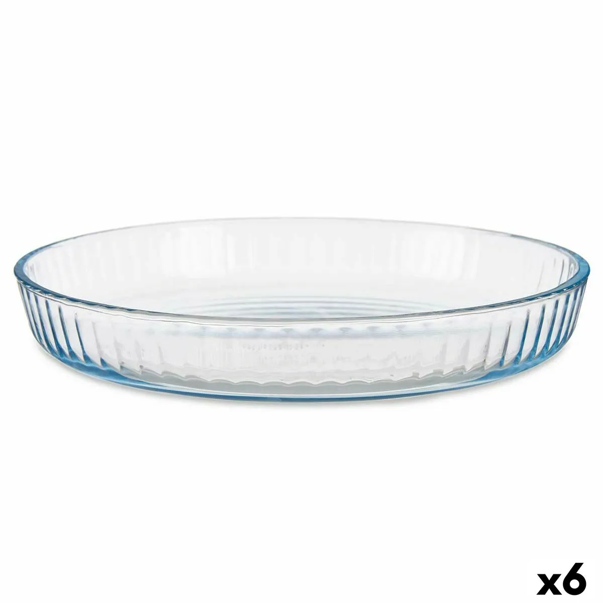 Vassoio da Forno Trasparente Vetro Borosilicato 31,2 x 5 x 5 cm (6 Unità)