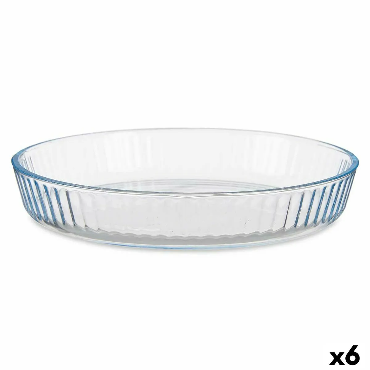 Vassoio da Forno Trasparente Vetro Borosilicato 25,5 x 4,5 x 25,5 cm (6 Unità)