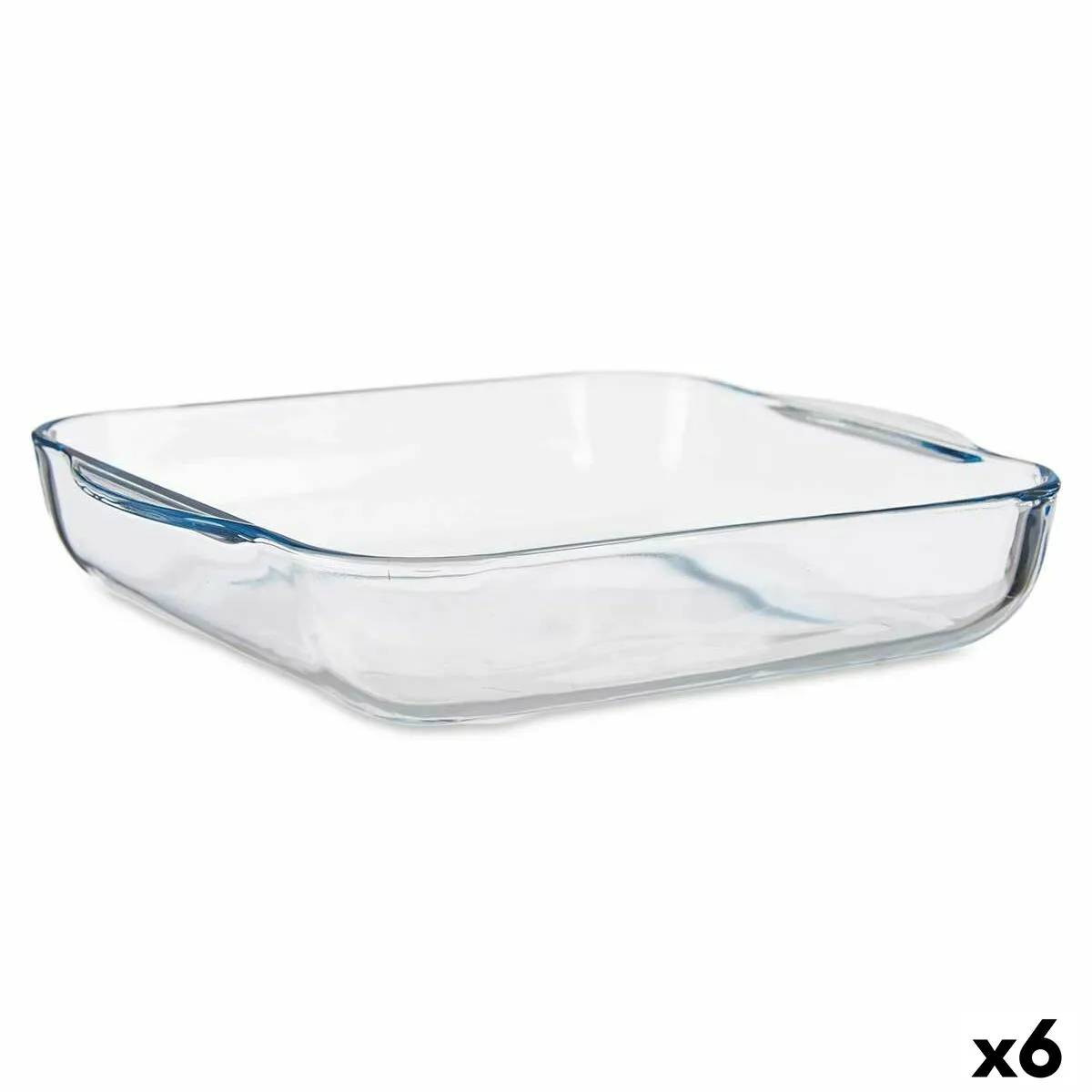 Vassoio da Forno Trasparente Vetro Borosilicato 27,7 x 6,5 x 31,2 cm (6 Unità)