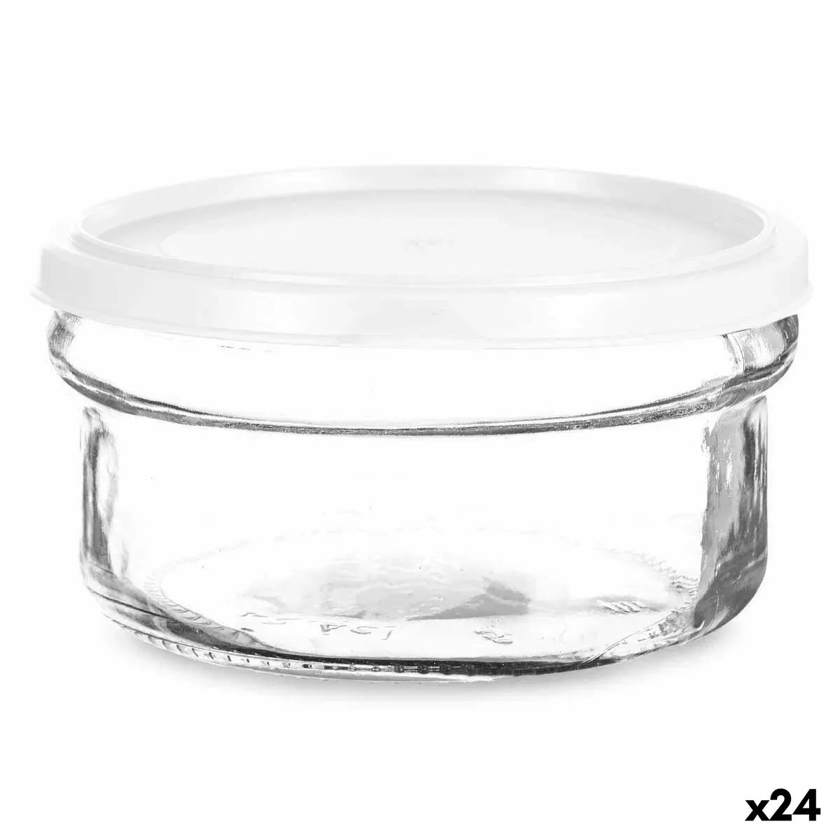 Porta Pranzo Rotondo con Coperchio Bianco Plastica 415 ml 12 x 6 x 12 cm (24 Unità)