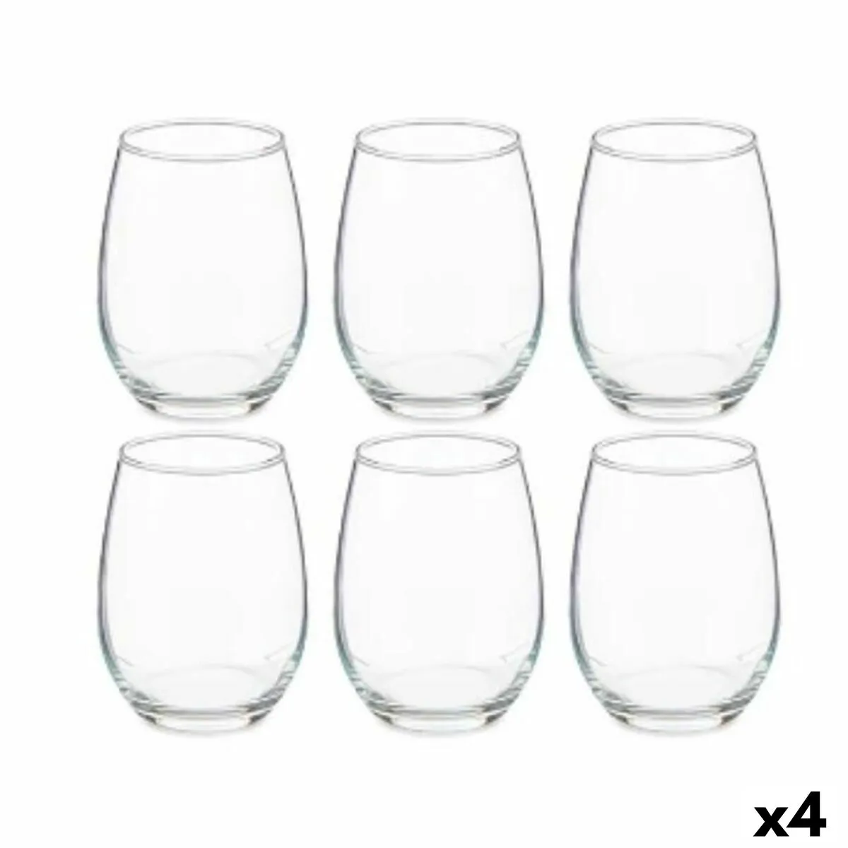 Set di Bicchieri Amber 570 ml Trasparente Cristallo (4 Unità)