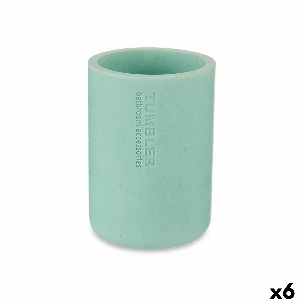 Portaspazzolini da Denti Menta Resina 7,8 x 10,5 x 7,8 cm (6 Unità)