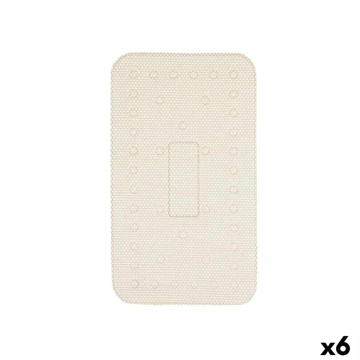 Tappetino Antiscivolo da Doccia Beige PVC 69,3 x 40 x 1 cm (6 Unità)