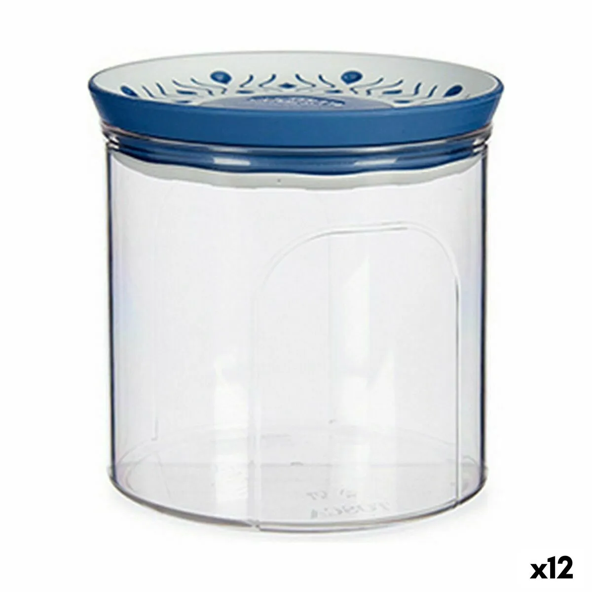 Barattolo Stefanplast Tosca Ermetico Azzurro Plastica 700 ml 11,7 x 11 x 11,7 cm (12 Unità)