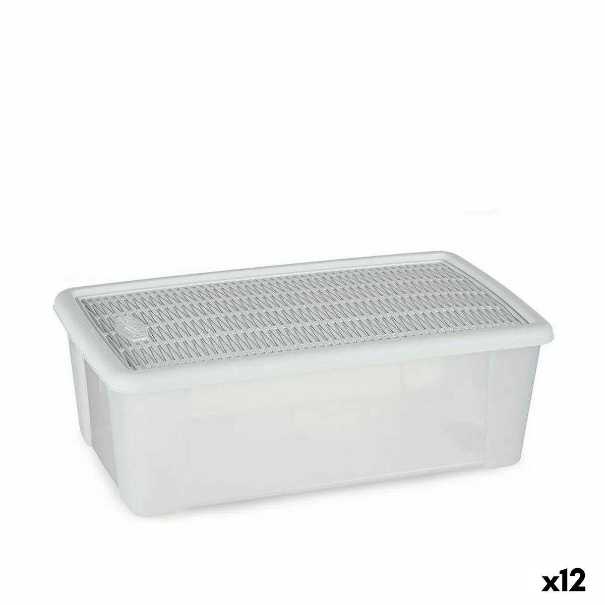 Scatola portaoggetti con coperchio Stefanplast Elegance Bianco Plastica 5 L 19,5 x 11,5 x 33 cm (12 Unità)