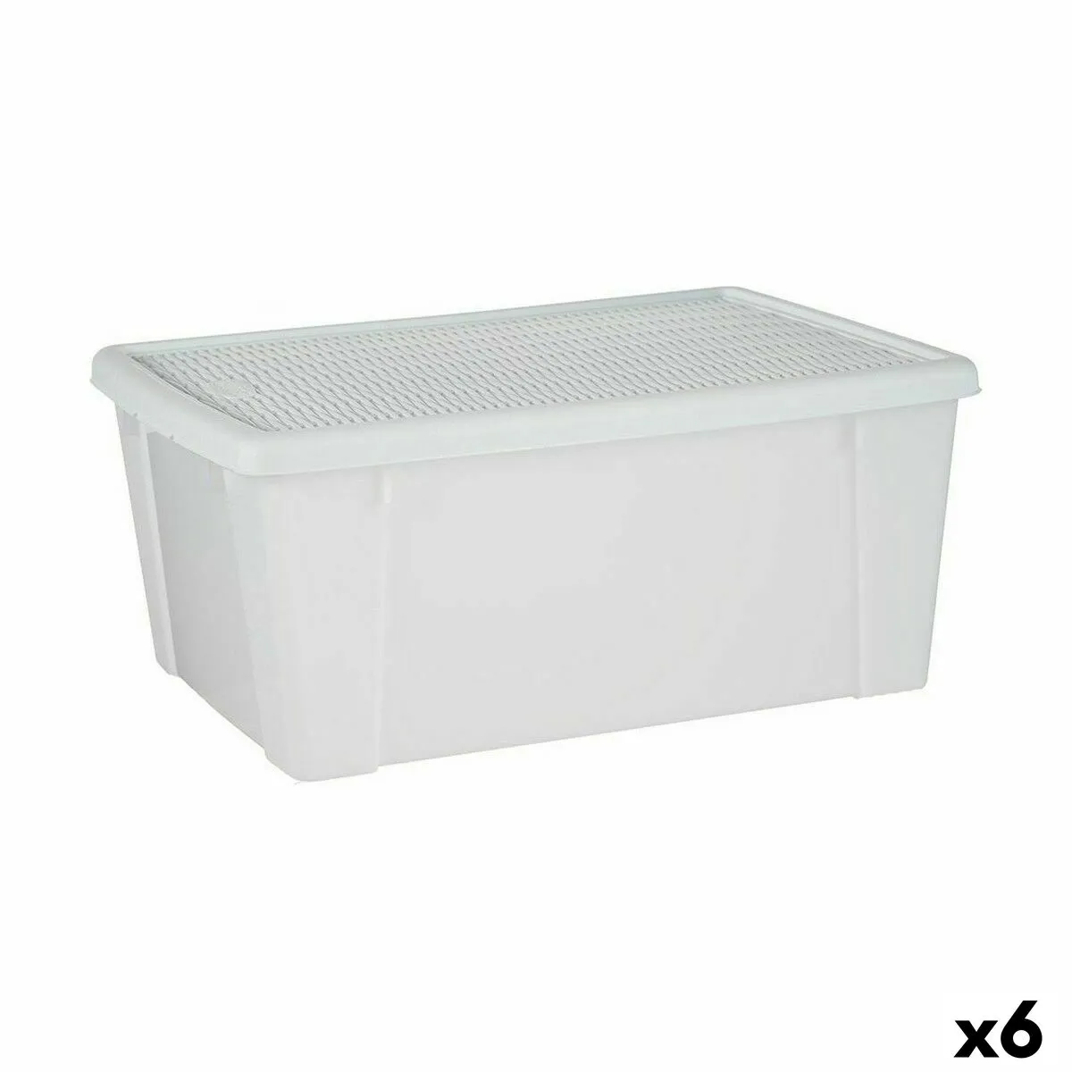 Scatola portaoggetti con coperchio Stefanplast Elegance Bianco Plastica 29 x 17 x 39 cm (6 Unità)