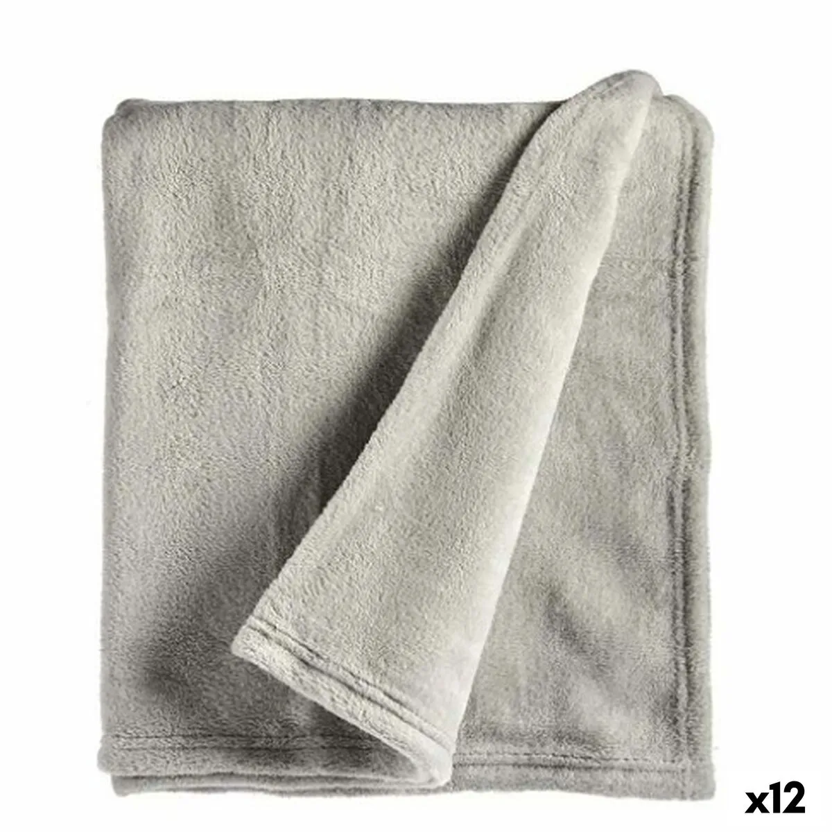 Coperta Grigio 125 x 0,5 x 150 cm (12 Unità)