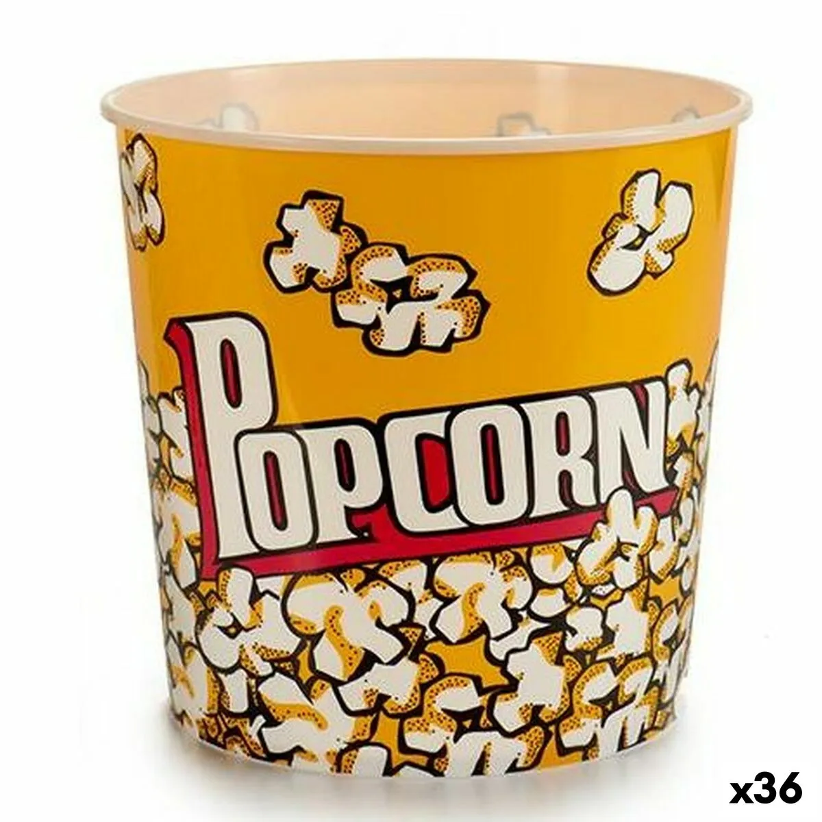 Recipiente per servire i pop corn polipropilene 5 L 21,5 x 20 x 21,5 cm (36 Unità)