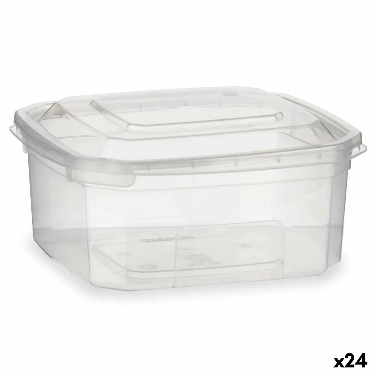 Portapranzo Rettangolare con Coperchio Trasparente polipropilene 500 ml 12,3 x 6 x 13 cm (24 Unità)