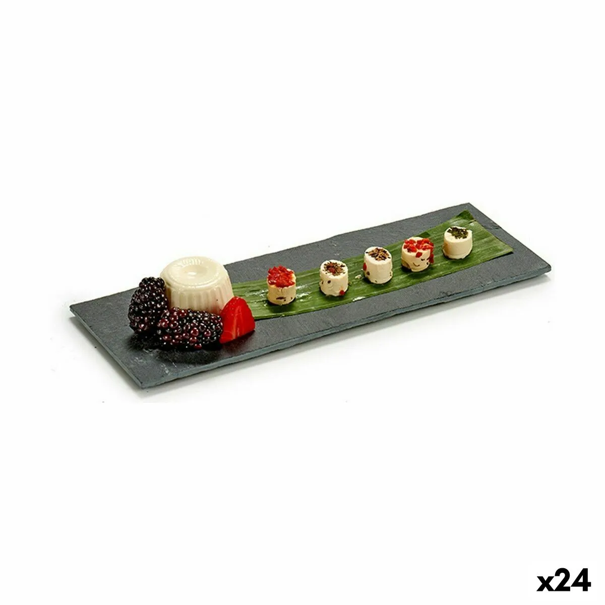 Vassoio per aperitivi Nero Lavagna 30,3 x 0,5 x 10 cm (24 Unità)