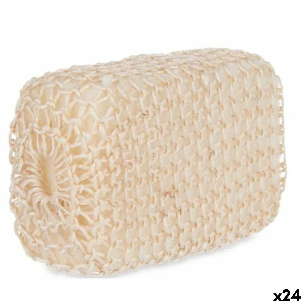 Spugna per il Corpo Bianco Beige 9 x 14 x 6 cm (24 Unità)