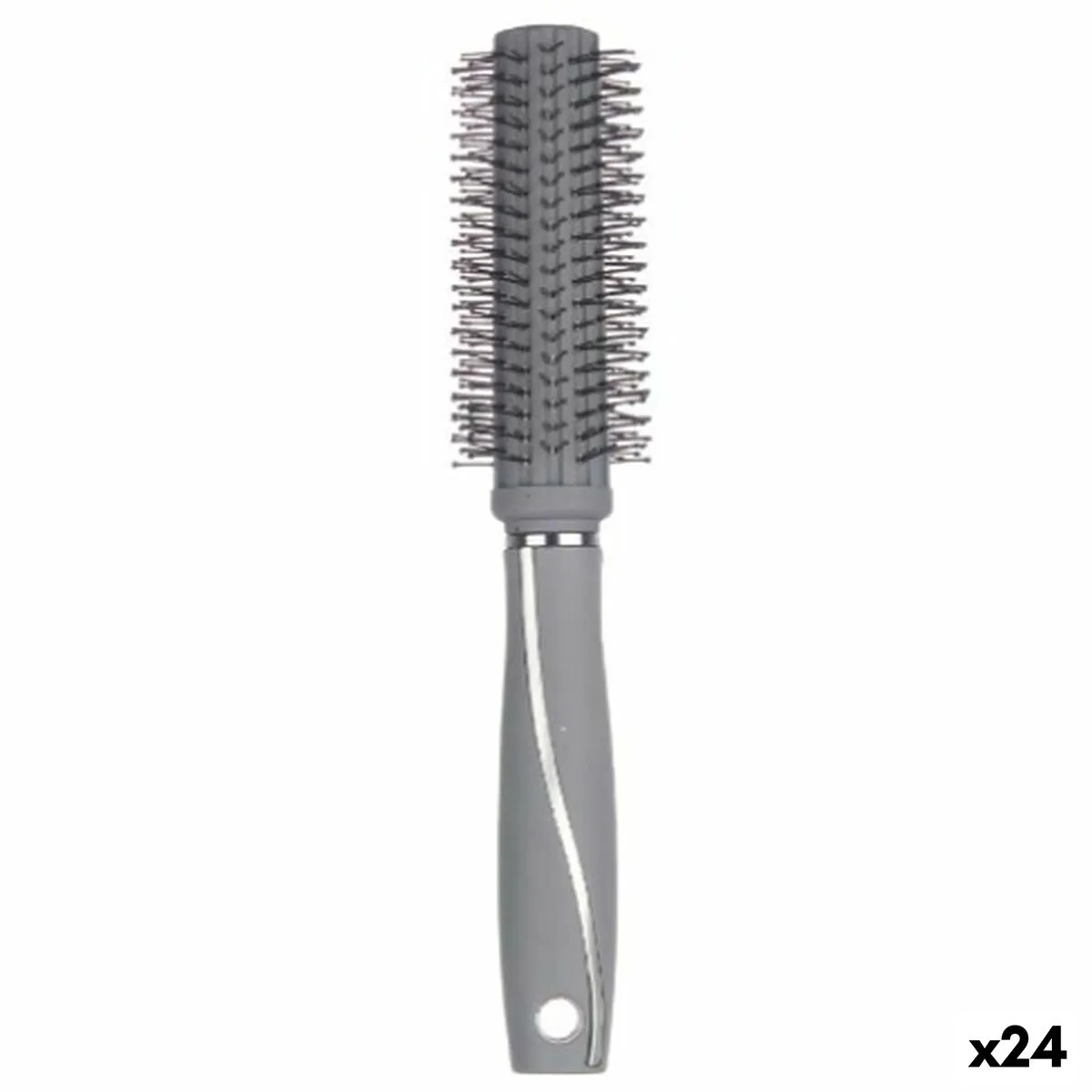 Spazzola Capelli ricci Grigio Silicone Plastica (24 Unità)