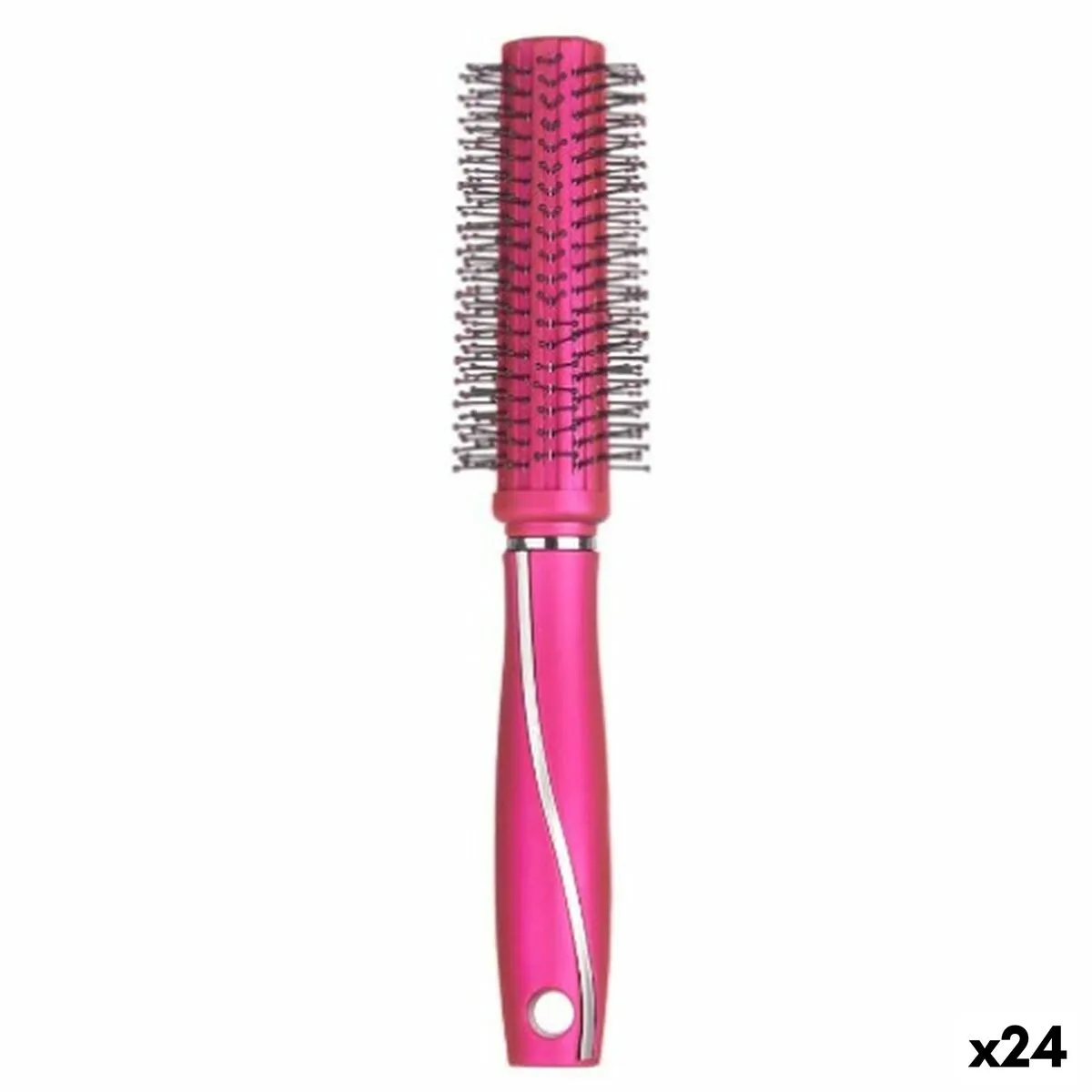 Spazzola Capelli ricci Fucsia Silicone Plastica (24 Unità)