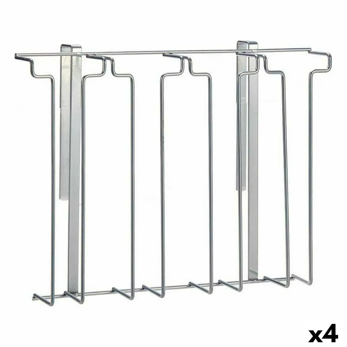 Supporto per Calici Acciaio 35,5 x 25,5 x 7,5 cm (4 Unità)