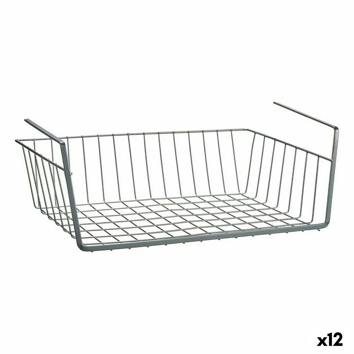 Cestino per Mobile della Cucina Argentato Acciaio 42 x 15 x 24 cm (12 Unità)