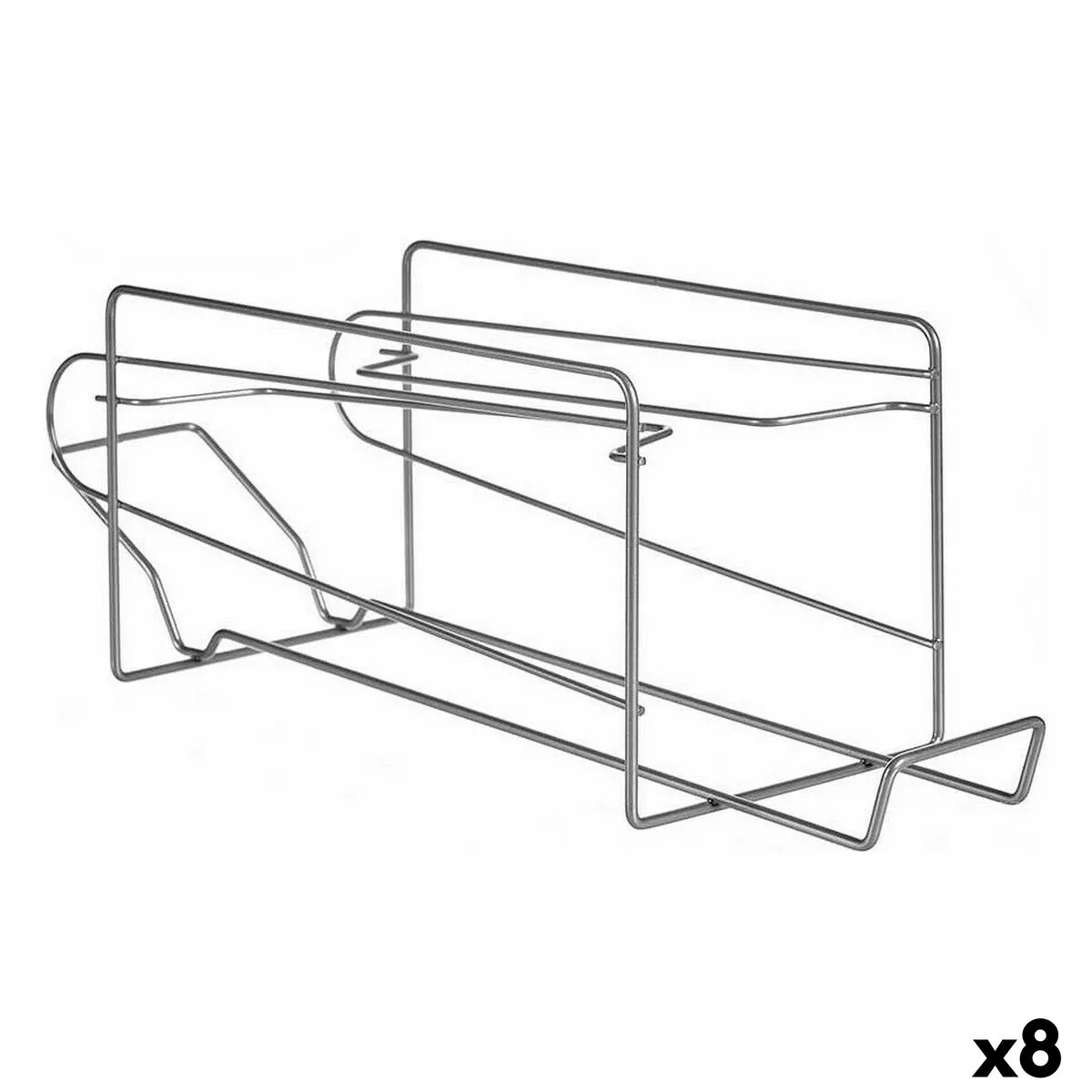 Scaffale Lattine Argentato Metallo 14 x 14 x 39 cm (8 Unità)