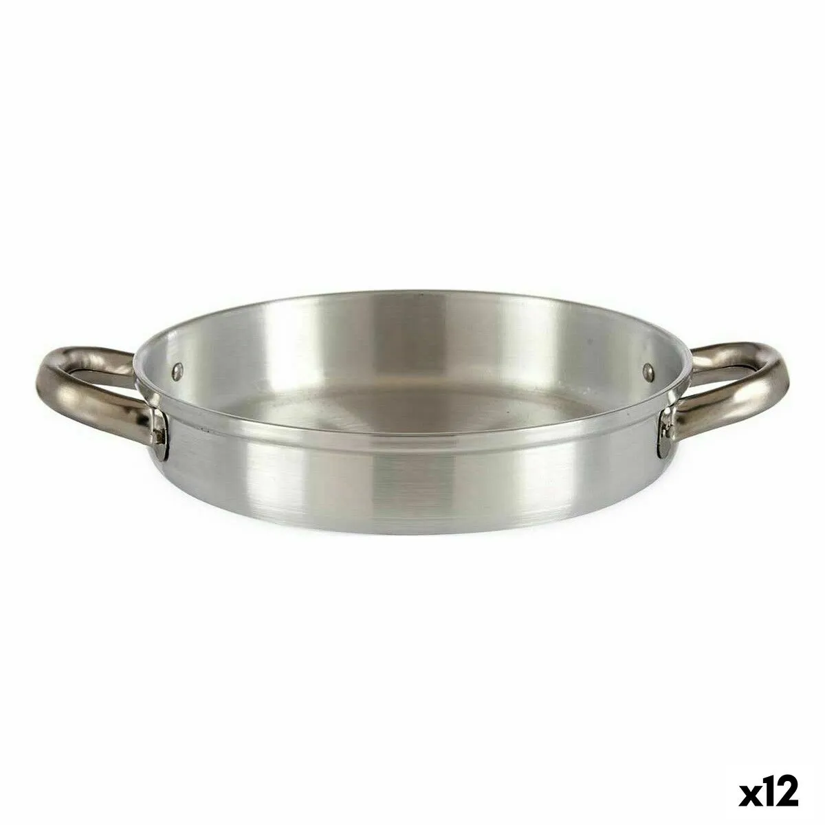 Padella Ø 22 cm Argentato Alluminio (12 Unità)