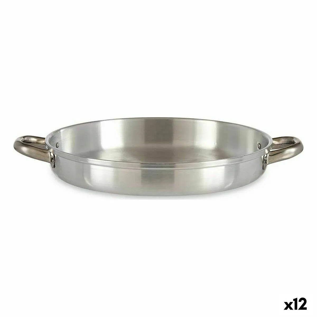 Padella Ø 30 cm Argentato Alluminio (12 Unità)