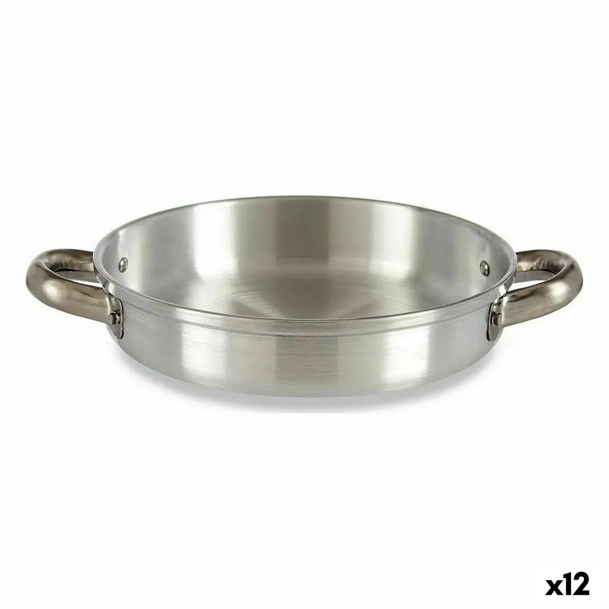 Padella Ø 20 cm Argentato Alluminio (12 Unità)