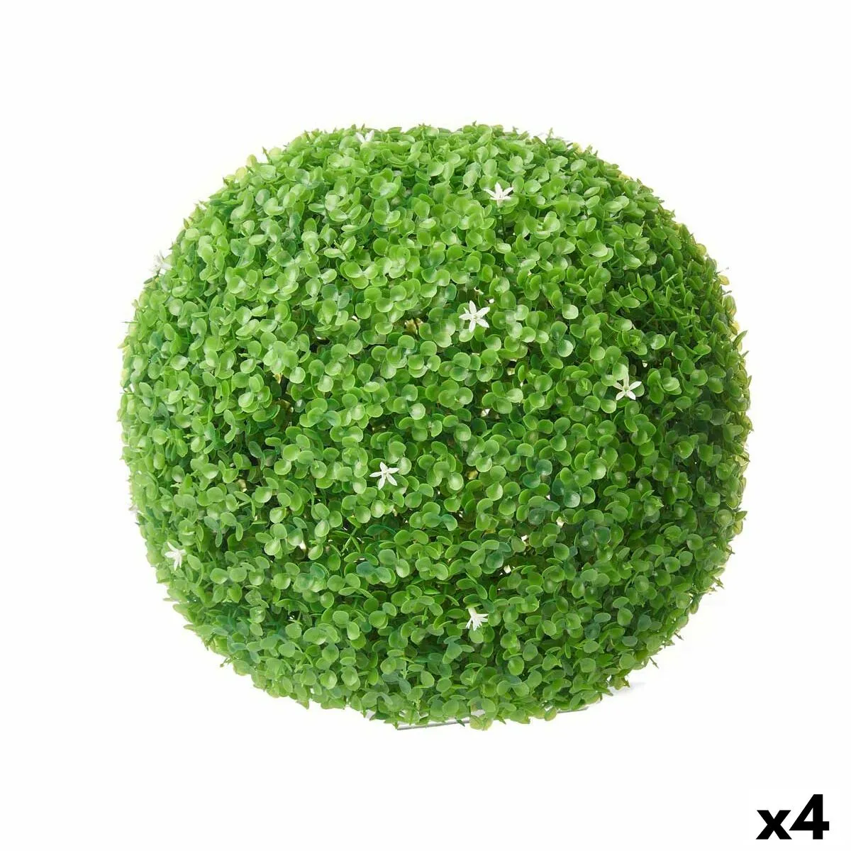 Pianta Decorativa Fiori Fogli Sfera Plastica 37 x 37 x 37 cm (4 Unità)