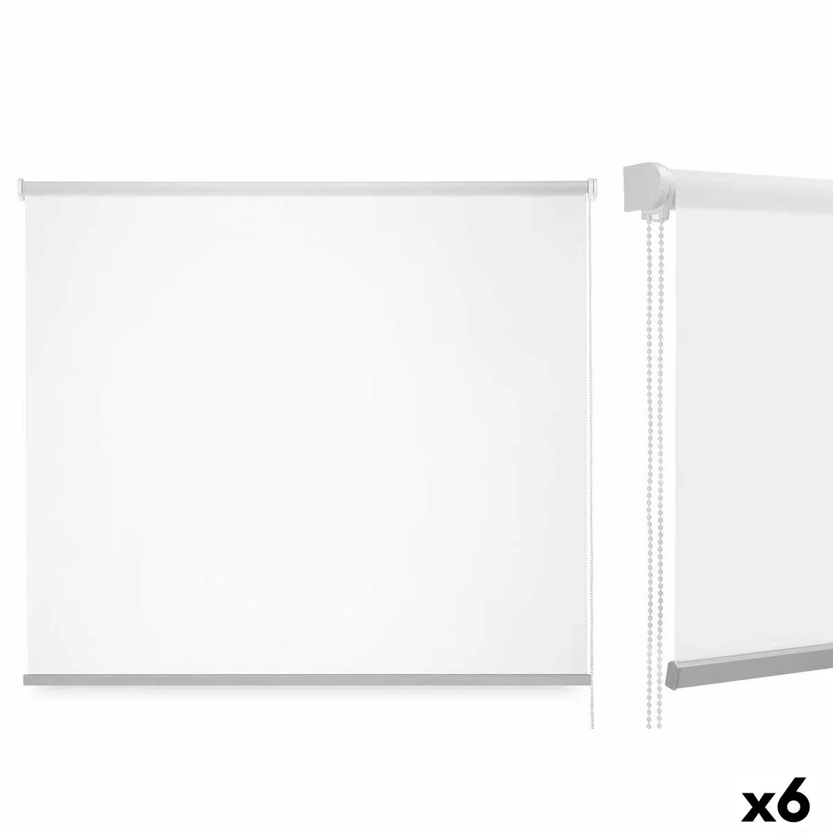 Store a rullo 150 x 180 cm Bianco Stoffa Plastica (6 Unità)