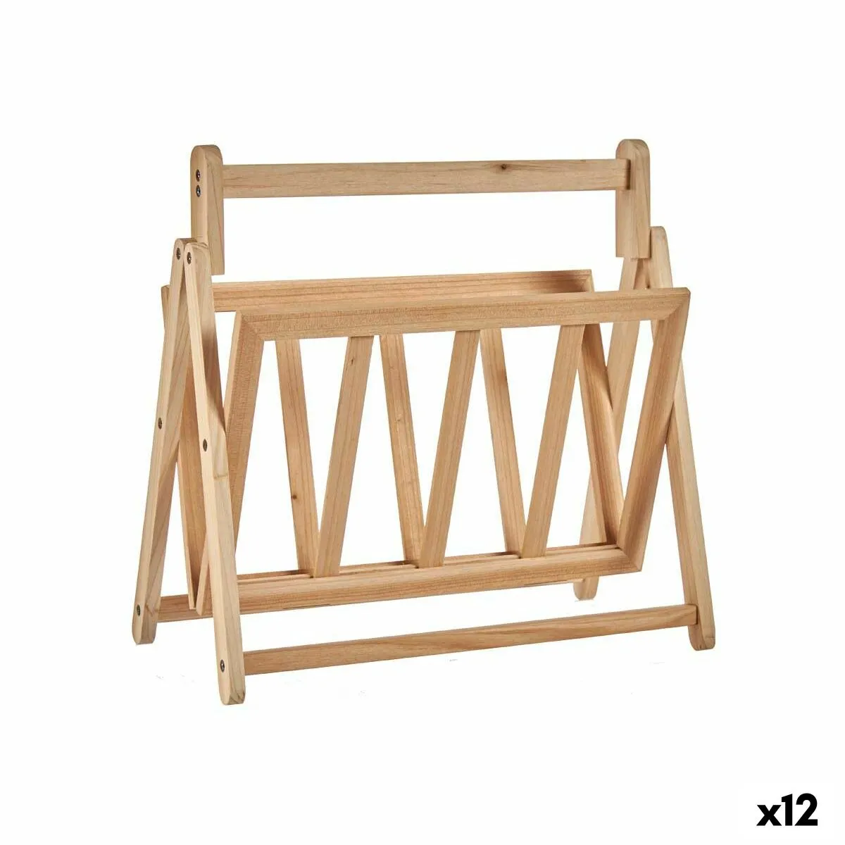 Portariviste Marrone Legno 30 x 37,5 x 36,5 cm (12 Unità)