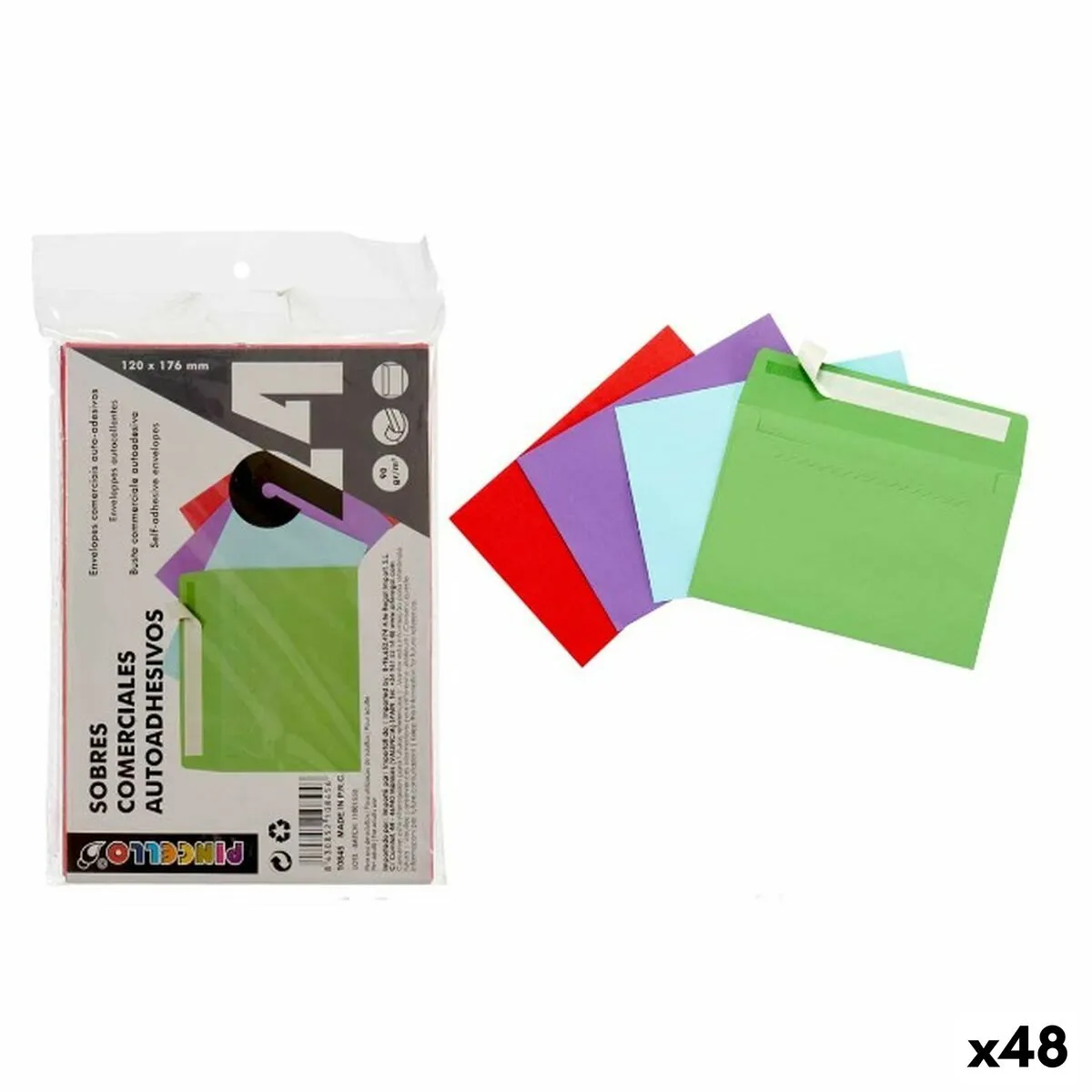 Buste Multicolore Carta 120 x 176 mm (48 Unità)