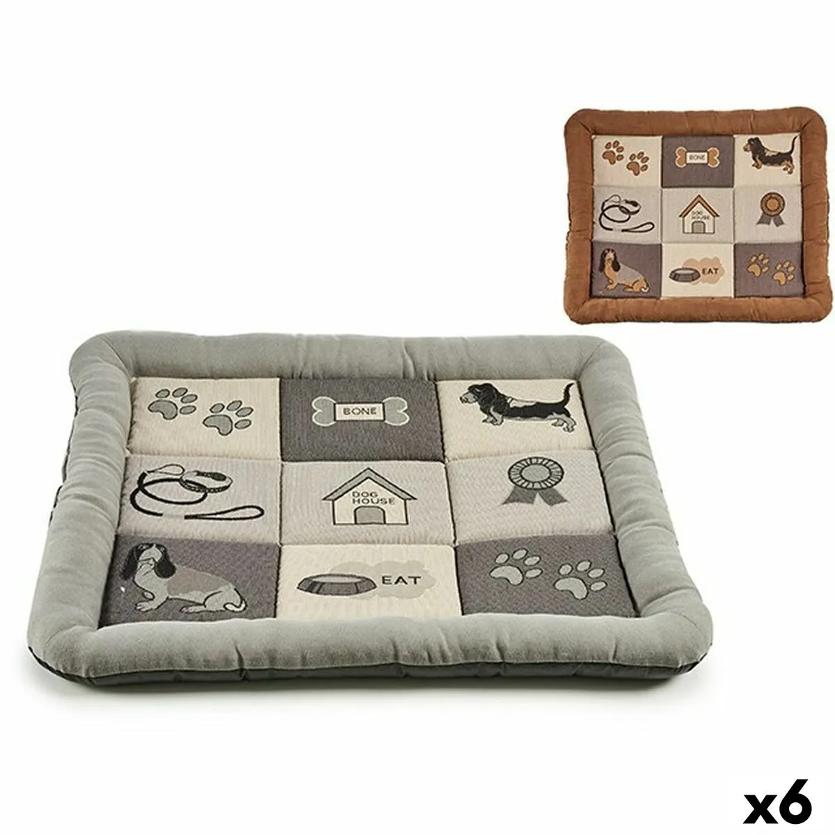 Letto per animali domestici 61 x 6,5 x 74 cm (6 Unità)