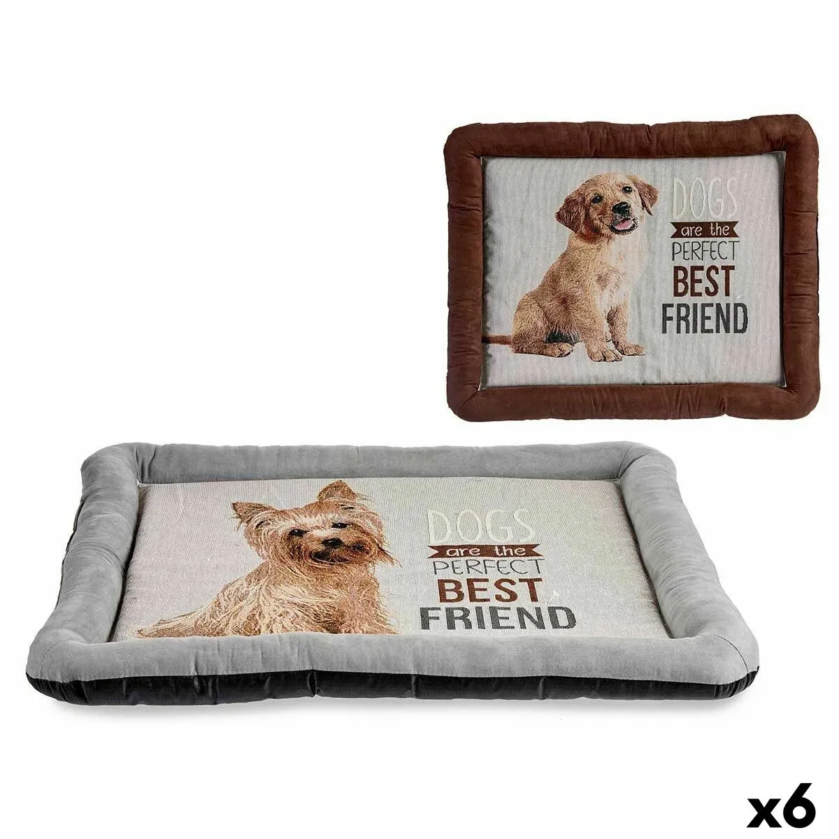 Letto per animali domestici Cane 60 x 6 x 74 cm (6 Unità)