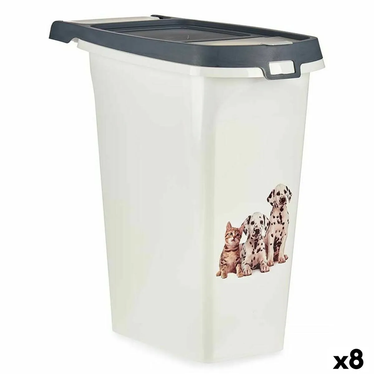 Dispenser Animali Domestici Antracite 10 L (8 Unità)