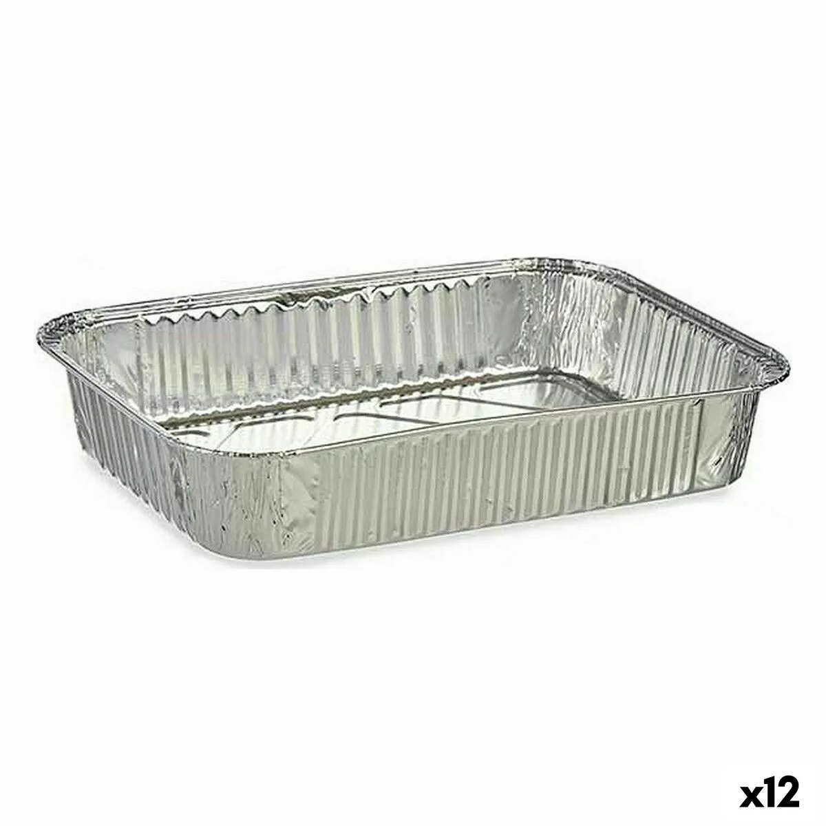 Set di Teglie da Cucina Monouso Alluminio 22 x 15,6 x 4,8 cm (12 Unità)