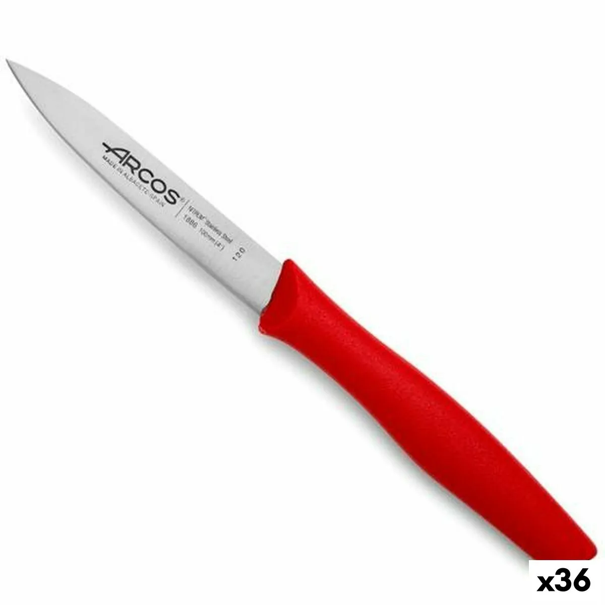 Coltello Arcos Rosso Acciaio inossidabile polipropilene (36 Unità)