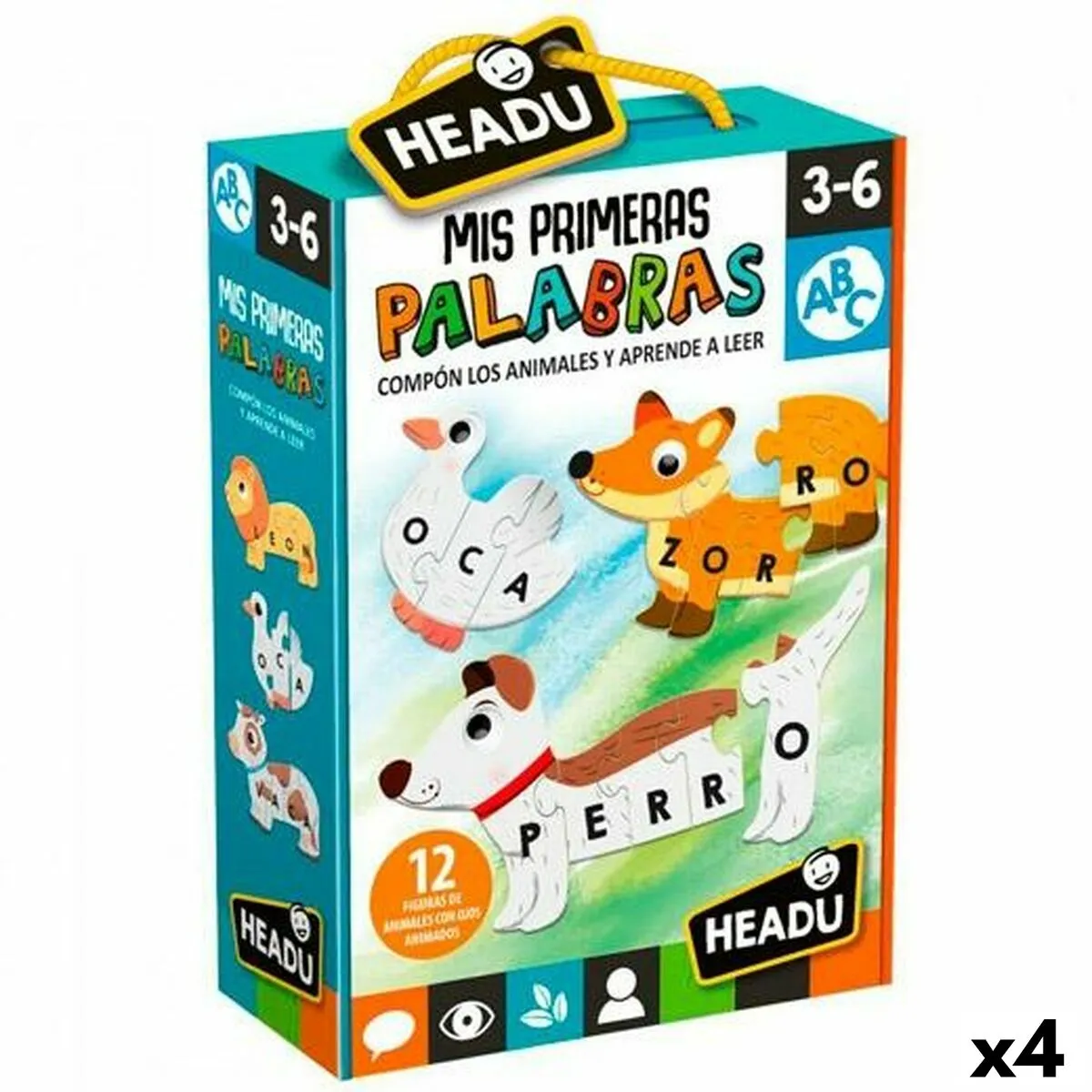 Gioco da Tavolo HEADU Mis primeras palabras (4 Unità) (ES)