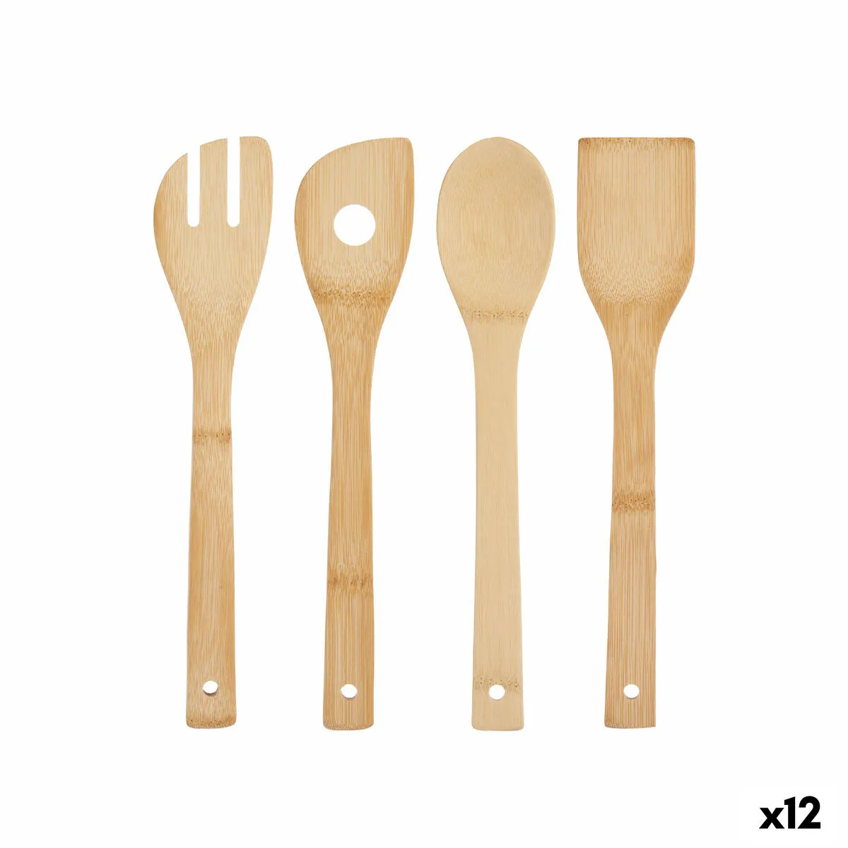 Set di Utensili da Cucina Bambù (12 Unità)