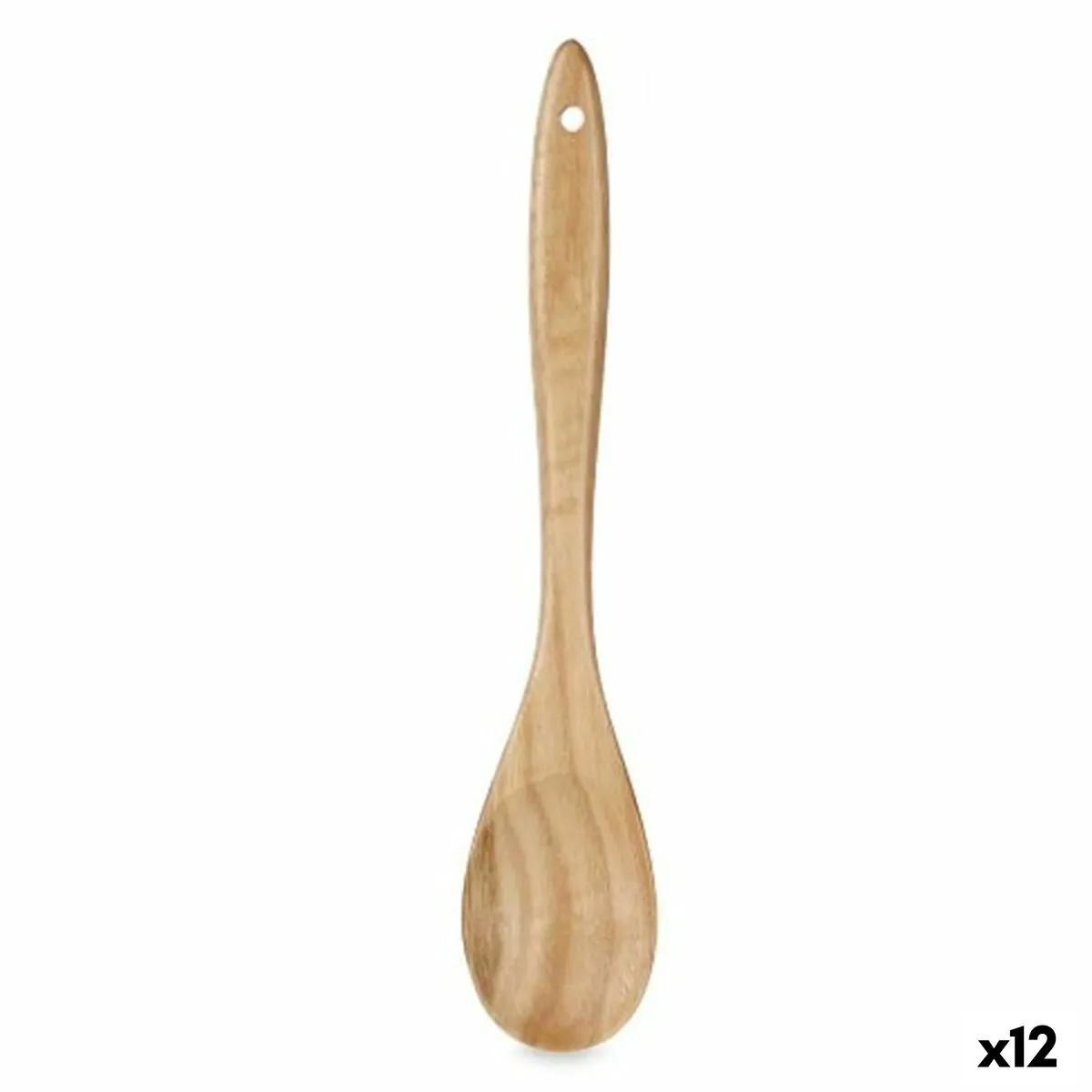 Cucchiaio Naturale Legno 7 x 35 x 2 cm (12 Unità)