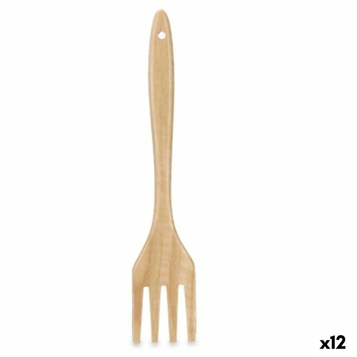 Paletta da Cucina Forchetta Legno 7 x 35 x 2 cm (12 Unità)