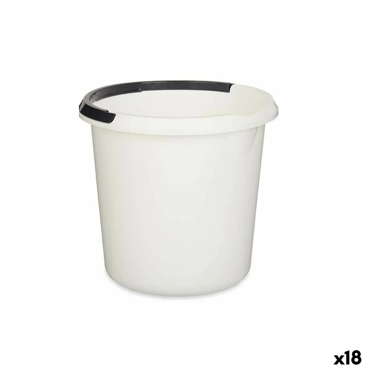 Secchio con Manico Bianco Antracite 10 L (18 Unità)