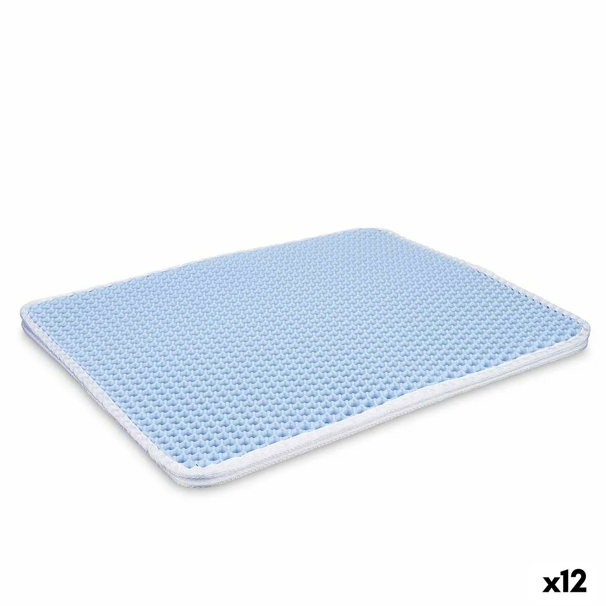 Tappetino per Lettiera per Gatti Azzurro 60 x 45 x 1,5 cm (12 Unità)