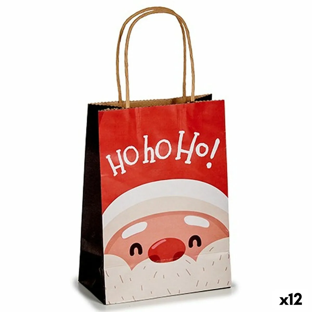 Busta di Carta Babbo Natale Bianco Rosso 13,5 x 8 x 21 cm (12 Unità)