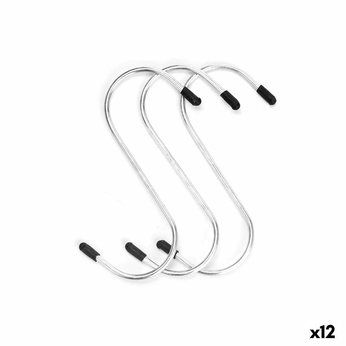 Gancio per appenderla Set Argentato Metallo 12 cm (12 Unità)